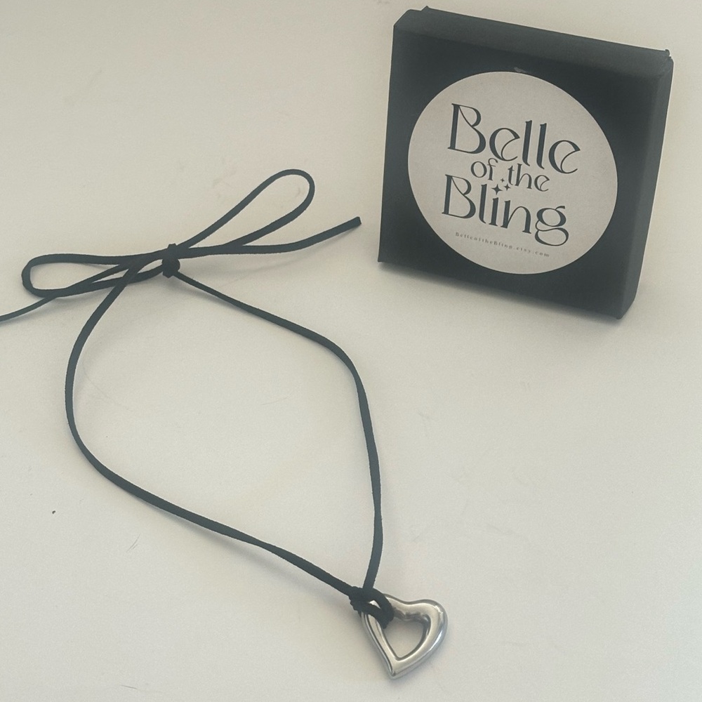 Silver Stainless Steel Heart Pendant Necklace